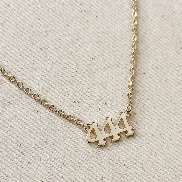 ShopLovNLiv Jewelry - 18K Gold Filled 444 Angel Number Necklace